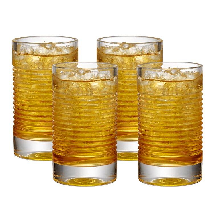 Orren Ellis Felicia 15oz Handmade Highball Glass Set Wayfair 8389